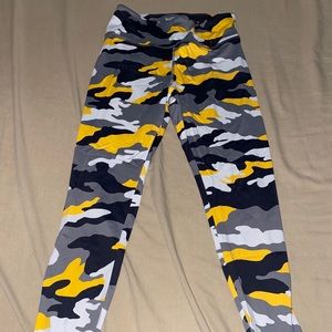 Yellow Camo Leggings